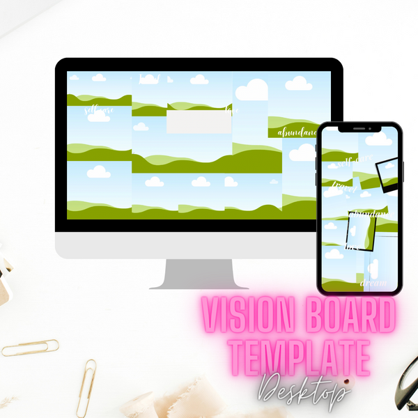 Digital Desktop Vision Board Template