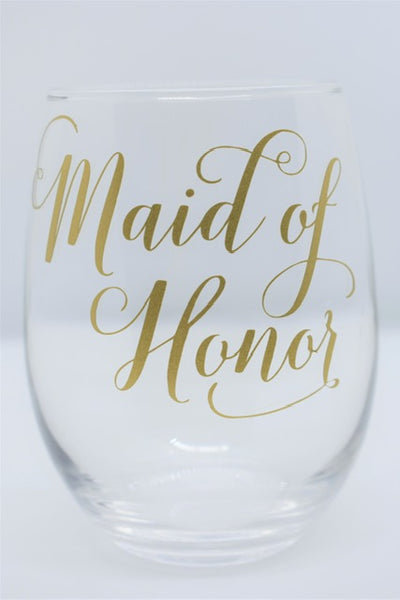 Personalized Bridal Wine Glasses